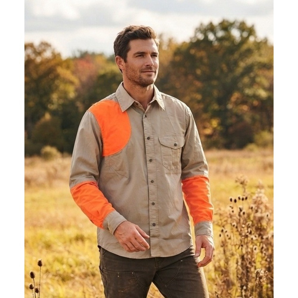 Filson Hunting Shooting Shirt Reinforced Shoulder Forearms Men's Small Nicaragua - Picture 1 of 12